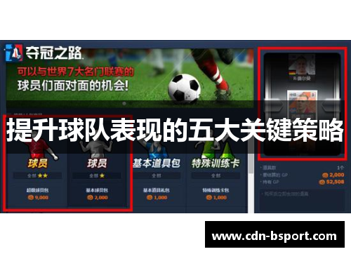 提升球队表现的五大关键策略